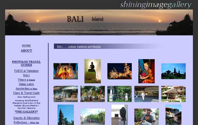 Screen Grab of Bali Traditions & Culture  Gallery Old Site www.kathrynharrisonphotography.com